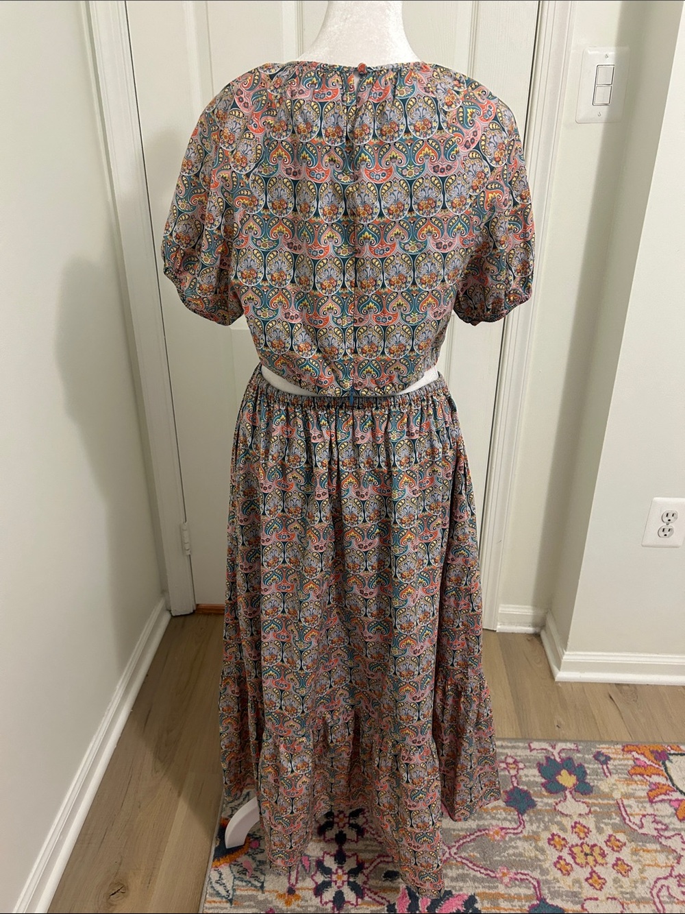 J. Crew Crew Liberty Side Cutout Dress In Giorga Duke Print Size 8 Style# BG128 - Picture 9 of 12